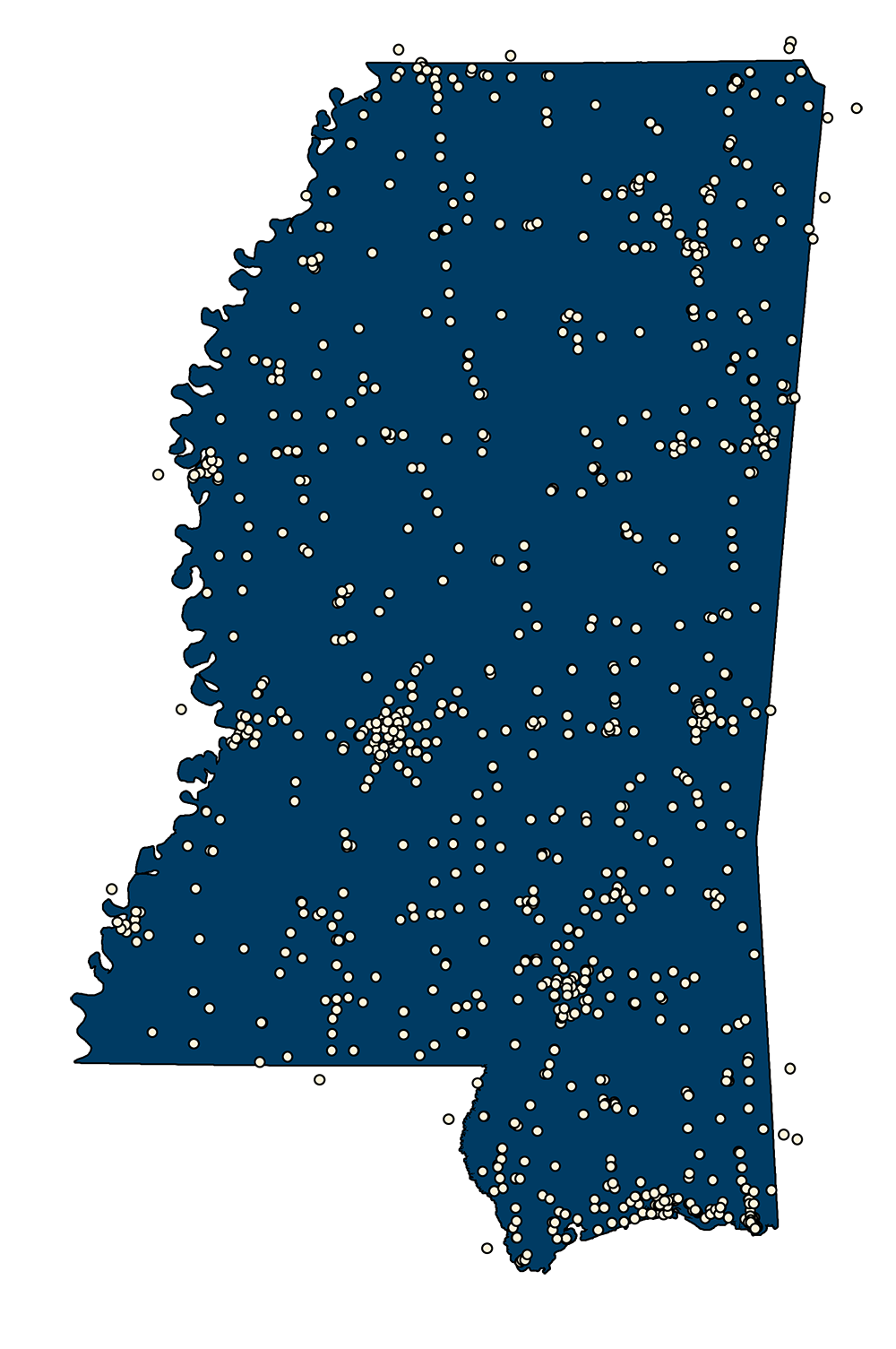 1990 Census Designated Places